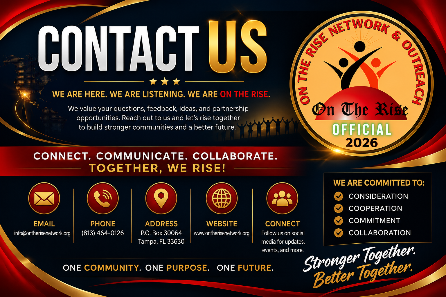 Contact OTR Community — connect, communicate, collaborate, and rise together