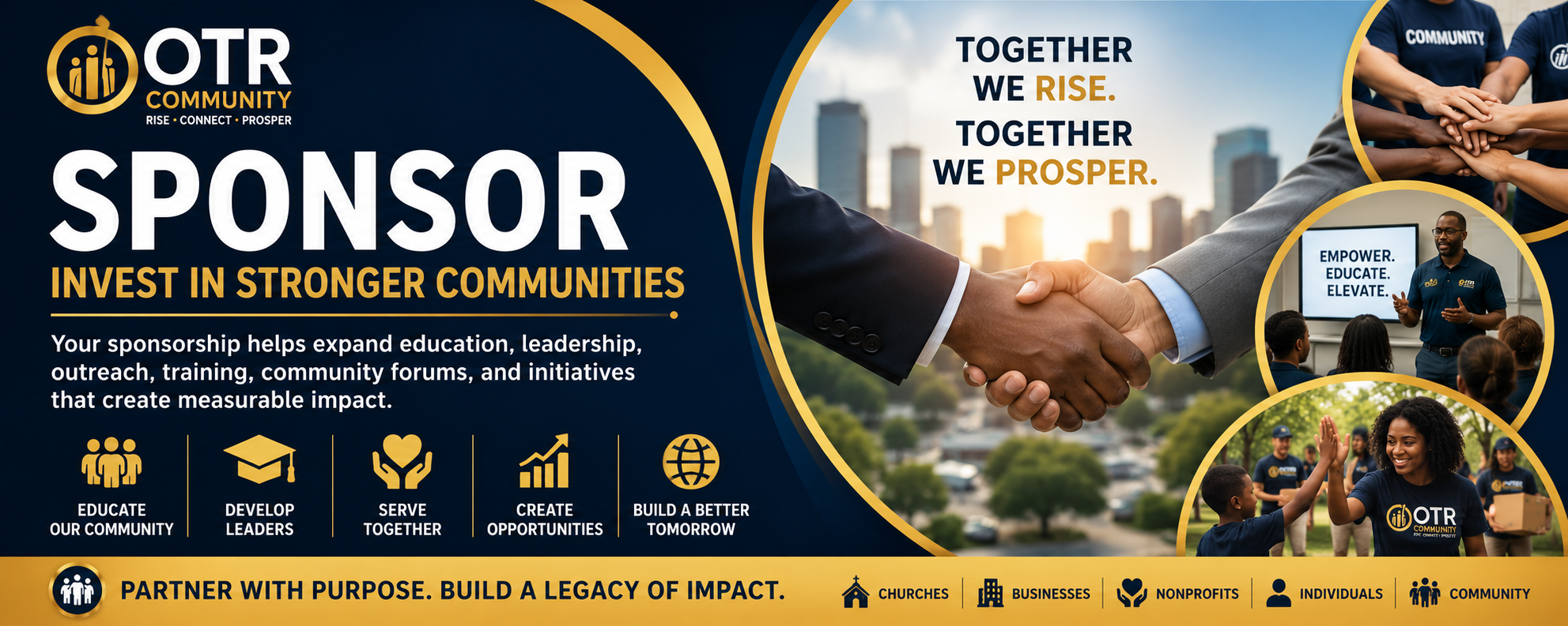 Sponsor an OTR Community program supporting education, leadership, outreach, service, and community development
